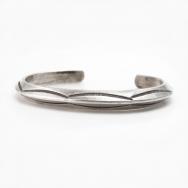 Atq Navajo Arrows Stmped Ingot Silver Triangle Cuff c.1925～