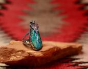 【Ramon Platero】 Vintage Silver Ring w/Gem TQ  c.1950～