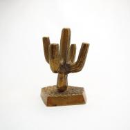 Vintage Solid Brass Cactus Ring Holder  c.1970