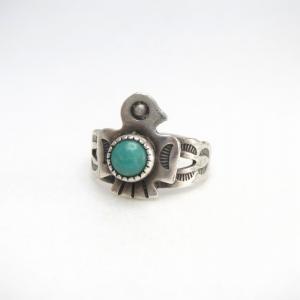 Vtg 【BELL】 Thunderbird Applique Tourist Small Ring  c.1950～