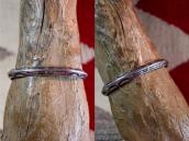 Atq Navajo Arrows Stamped Ingot Triangle Wire Cuff  c.1910～