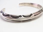 Atq Navajo Arrows Stamped Ingot Triangle Wire Cuff  c.1910～