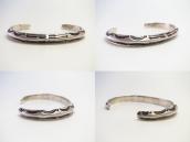 Atq Navajo Arrows Stamped Ingot Triangle Wire Cuff  c.1910～