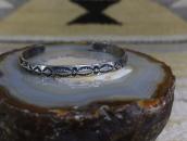 Antique Navajo 卍 & Arrows Stamped Triangle Wire Cuff  c.1930