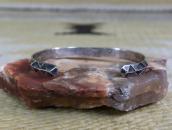 Antique Navajo 卍 & Arrows Stamped Triangle Wire Cuff  c.1930