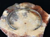 Antique Navajo 卍 & Arrows Stamped Triangle Wire Cuff  c.1930