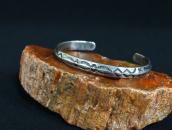 Antique Navajo 卍 & Arrows Stamped Triangle Wire Cuff  c.1930