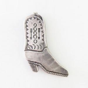 Atq Navajo Arrows Stapmed IngotSilver Boot Shape Pin c.1930～