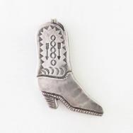 Atq Navajo Arrows Stapmed IngotSilver Boot Shape Pin c.1930～