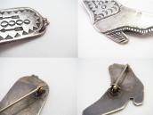 Atq Navajo Arrows Stapmed IngotSilver Boot Shape Pin c.1930～