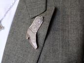 Atq Navajo Arrows Stapmed IngotSilver Boot Shape Pin c.1930～