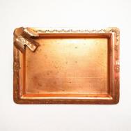 Vintage Thunderbird Applique Stamped Copper Ashtray  c.1940～