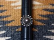 Antique Navajo Shell Concho Face Stamped Silver Ring c.1935～