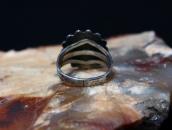 Antique Navajo Shell Concho Face Stamped Silver Ring c.1935～