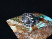 Antique Navajo Shell Concho Face Stamped Silver Ring c.1935～