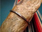 Vintage Stamped Square Silver Wire Cuff  c.1950～