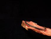 Vintage Stamped Square Silver Wire Cuff  c.1950～