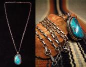 Vintage Hopi Chain Necklace w/GemGrade Morenci TQ