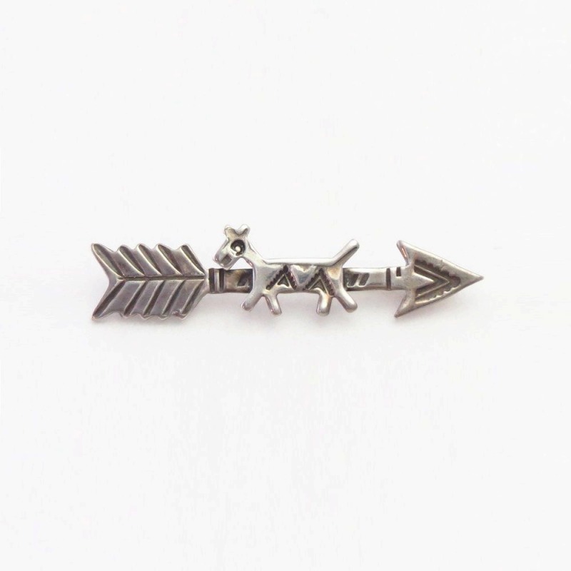 Atq 【Maisel's】 Arrow & Horse Silver Small Pin Brooch c.1935～