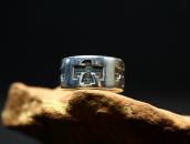 Vtg 【BELL TRADING POST】 Thunderbird Silver Band Ring  c.1950