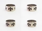 Vtg 【BELL TRADING POST】 Thunderbird Silver Band Ring  c.1950