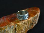 Vtg 【BELL TRADING POST】 Thunderbird Silver Band Ring  c.1950
