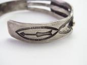 Vintage Navajo Arrows Stamped Cuff w/Turquoise c.1940～