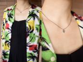 Atq Small Arrowhead Shape Top w/Turquoise Necklace  c.1930～