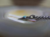 Atq Small Arrowhead Shape Top w/Turquoise Necklace  c.1930～