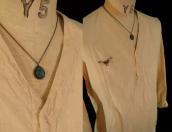 Vintage Navajo Small Blue Gem Turquoise Fob Necklace c.1950～