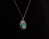Vintage Navajo Small Blue Gem Turquoise Fob Necklace c.1950～
