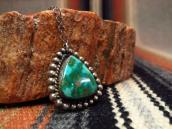 Vintage Triangle Stone Fob Necklace w/Royston TQ