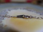 Antique Small 卍 Shape Top w/Turquoise Silver Necklace c.1930