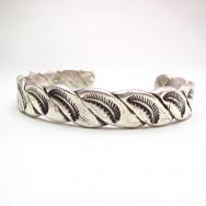 【Ernie Lister】 Ingot Silver Twistedwire Cuff Bracelet c.2002