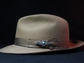 Atq Stamped Thunderbird Shape Silver Pin w/Green TQ  c.1930～