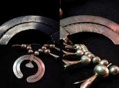 Antique Squash Blossom Naja Necklace w/GemGrade TQ