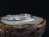 Antique Navajo Carinated Ingot Silver Stamped Cuff c.1930～