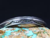 Antique Navajo Carinated Ingot Silver Stamped Cuff c.1930～
