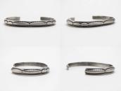 Antique Navajo Carinated Ingot Silver Stamped Cuff c.1930～