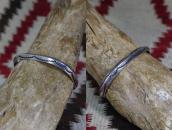 Antique Navajo Carinated Ingot Silver Stamped Cuff c.1930～