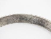 Antique Navajo Carinated Ingot Silver Stamped Cuff c.1930～