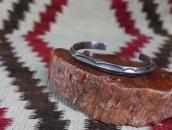 Antique Navajo Carinated Ingot Silver Stamped Cuff c.1930～
