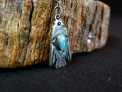 Atq Stamped Small T-bird Shape w/TQ Fob Necklace  c.1930～