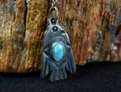 Atq Stamped Small T-bird Shape w/TQ Fob Necklace  c.1930～