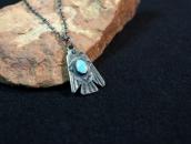 Atq Stamped Small T-bird Shape w/TQ Fob Necklace  c.1930～