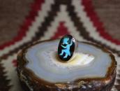 Vtg Zuni Rainbow Man Tortoiseshell & TQ Inlay Ring  c.1950～