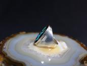 Vtg Zuni Rainbow Man Tortoiseshell & TQ Inlay Ring  c.1950～