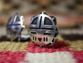 【Bernard Dawahoya】Vtg SunFace Overlay Clipon Earrings c.1960