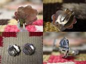 【Bernard Dawahoya】Vtg SunFace Overlay Clipon Earrings c.1960