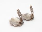 【Bernard Dawahoya】Vtg SunFace Overlay Clipon Earrings c.1960